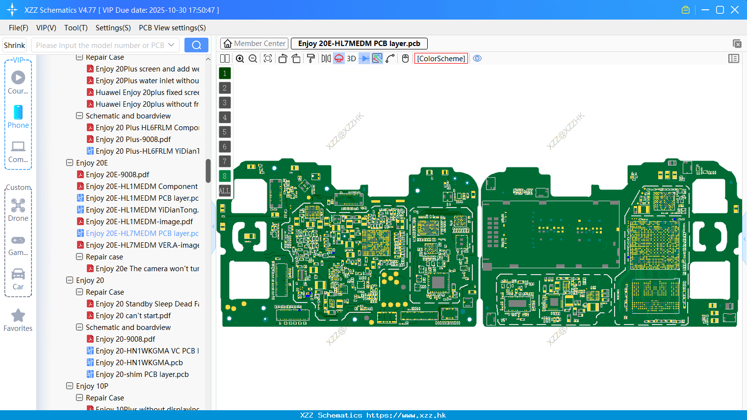 Huawei Enjoy 20E-HL7MEDM PCB Layer